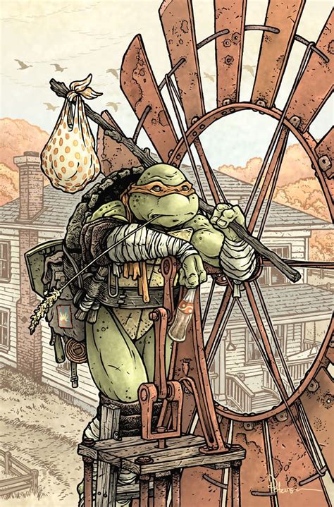 David Petersen's Blog: TMNT Macro Series Michelangelo Cover Process | Ninja turtles, Tmnt comics ...