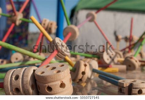 Bunch Vintage Wooden Tinker Toys Ready Stock Photo 1010727145 ...