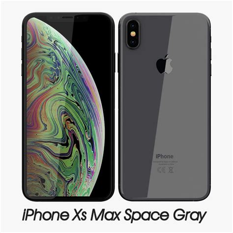 3D model Apple iPhone XS Max Space Gray VR / AR / low-poly | CGTrader