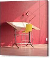 Drafting Desk Workstation In Pink Room Digital Art by Allan Swart - Pixels