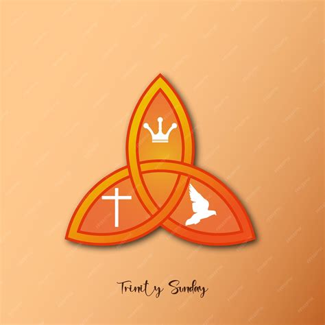 Premium Vector | Trinity Sunday with religious trinity symbol vector ...