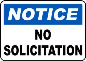 Notice No Solicitation Sign - Save 10% Instantly