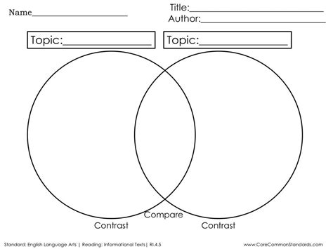 Compare and Contrast Topics Graphic Organizer Worksheet - Have Fun Teaching