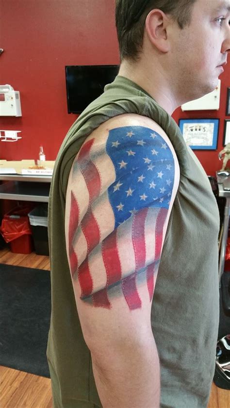 American flag tattoo - Sacred Arts Tattoo Bradenton