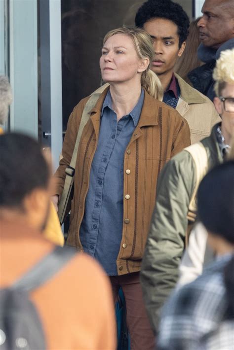 KIRSTEN DUNST on the Set of Civil War in Atlanta 03/18/2022 – HawtCelebs