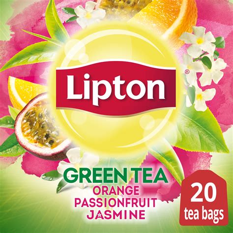 Lipton Green Tea Orange Passionfruit Jasmine, Tea Bags 1.13 oz 20 Count - Walmart.com - Walmart.com