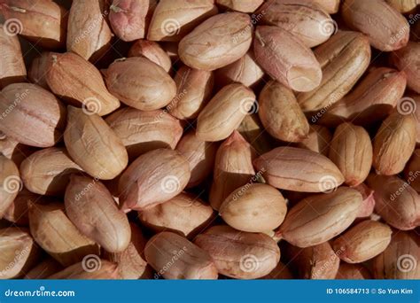 Raw Peanuts Background. Many Peanuts in Inner Skins. Stock Image ...