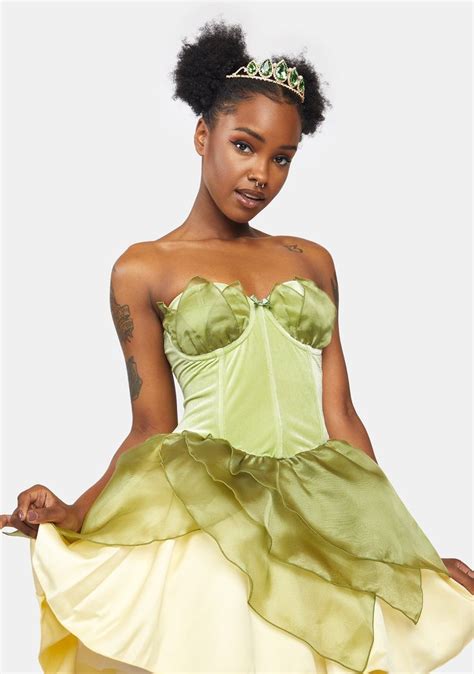 Princess Tiana Costume Set - Princess and the Frog | Green | Princess tiana costume, Tiana ...