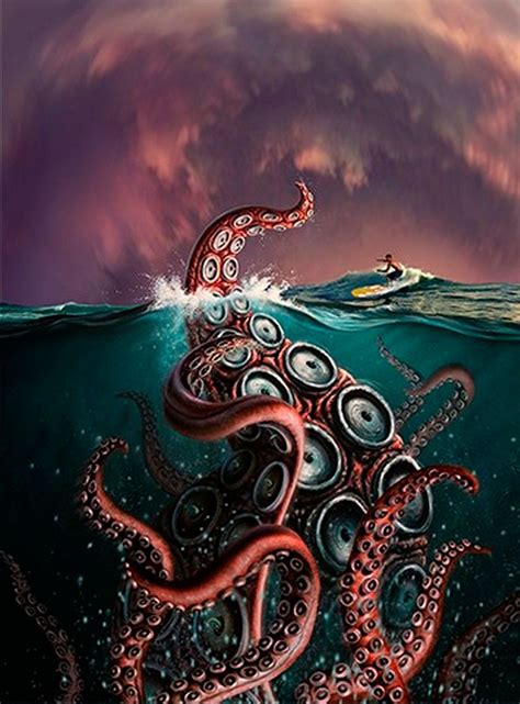 apolonisaphrodisia | Octopus art, Animal illustration, Sea monsters