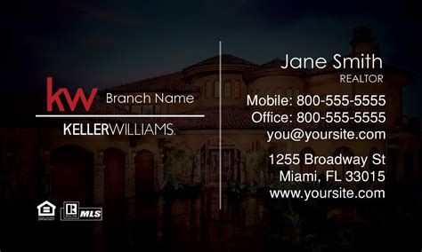 Keller Williams Business Cards KEW-1 agents, design business cards ...