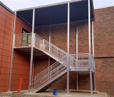 ADA-Compliant Fire Exit Staircase - Upside Innovations Installation