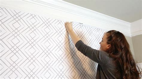 How to Install Peel-and-Stick Wallpaper | Peel and stick wallpaper, Diy painted floors, House ...