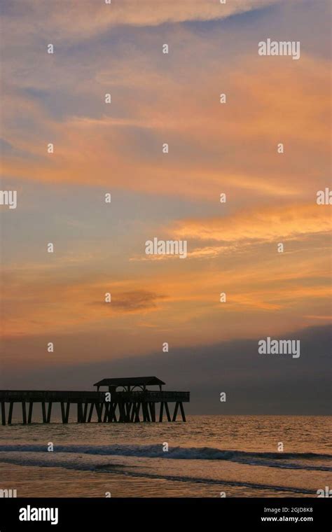 Sunrise on Tybee Island Beach, Georgia, USA Stock Photo - Alamy