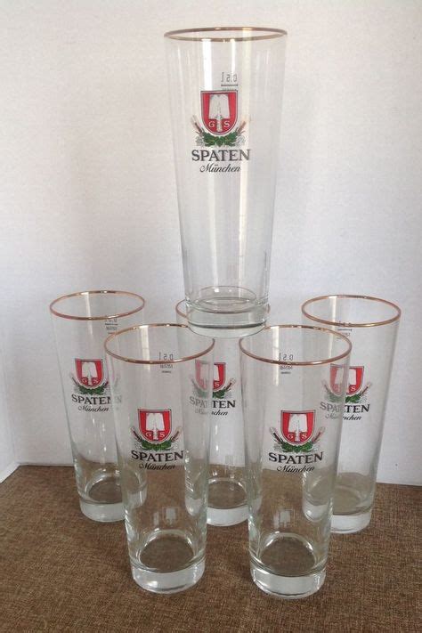 SPATEN 0.5 L MUNICHAN BEER GLASS SET OF 6 #Spaten | Beer brewing ...