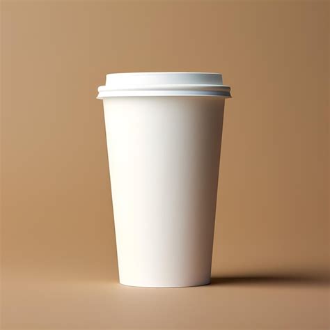 Premium AI Image | plain white coffee papercup ai generative design