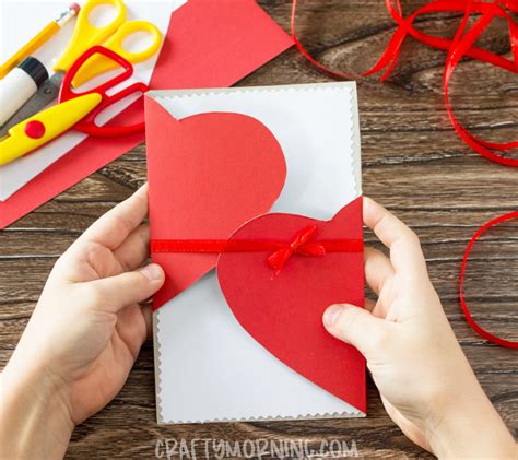 DIY Folded Heart Card - Crafty Morning