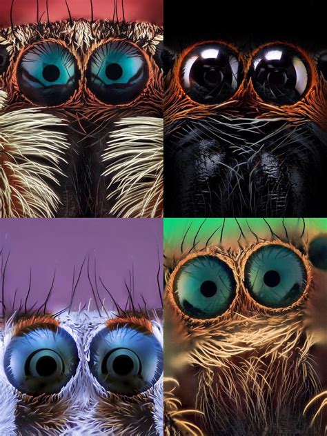 These zoomed-in spider eyes. : r/interestingasfuck