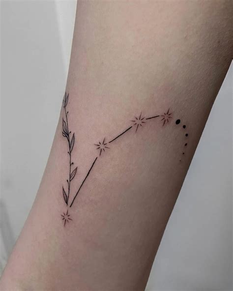 20+ Aries Constellation Tattoos with Meaning and Ideas - Body Art Guru