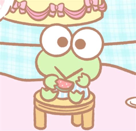 Download Keroppi Eating Watermelon Sanrio Pfp Wallpaper | Wallpapers.com