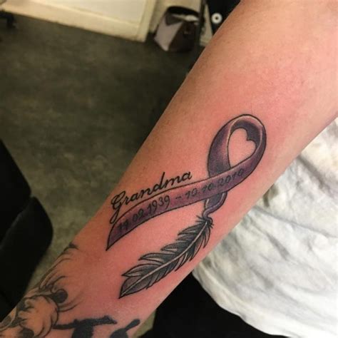 Brain Cancer Ribbon Tattoos