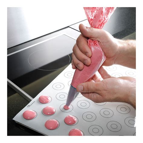 Non-stick baking mat, silicone, siliconized fiberglass, 40x30cm - 44 round marks, Baking mats ...