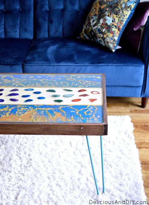 DIY Marbled Resin Wood Coffee Table - Delicious And DIY | Coffee table wood, Diy coffee table ...