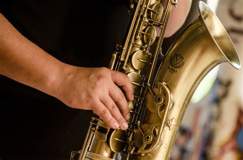 Person Holding Saxophone in Gray Scale Photography · Free Stock Photo