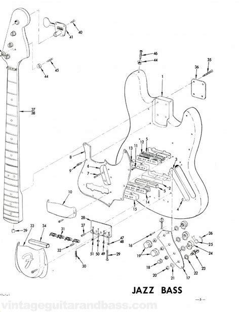 Fender Jazz Bass Part List 1968