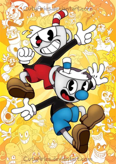 Fanart - Cuphead, Mugman and The Bosses by https://www.deviantart.com ...