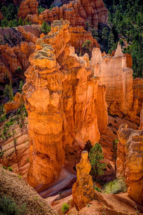 Photographs of Colorful Formations of Bryce Canyon National Park in Utah