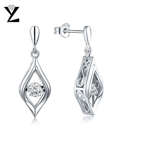 YL Topaz 925 Sterling Silver Earrings Women Fine Jewelry Topaz Dancing Natural Stone Wedding ...