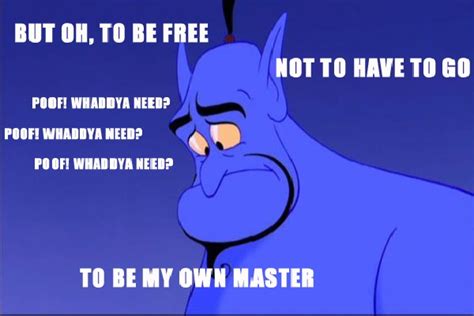 The Master-12 Funny Quotes Told By Genie From Disney’s Aladdin TV Show