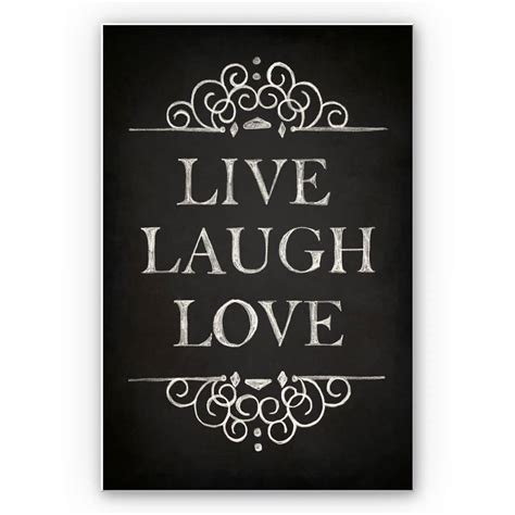 Wandbild Live Laugh Love | wall-art.de