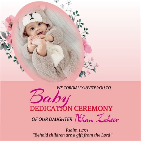 baby dedication invitation card Template | PosterMyWall