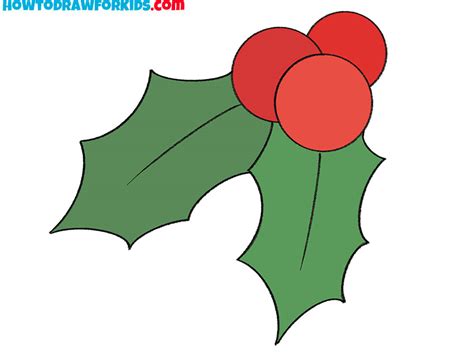 How to Draw Mistletoe Step by Step - Easy Drawing Tutorial For Kids