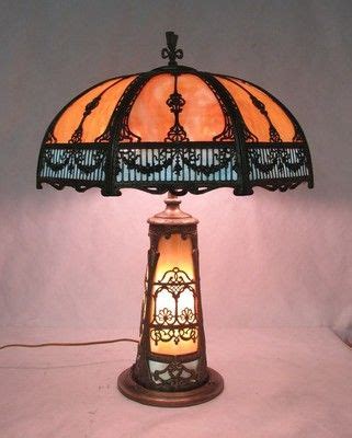 Majestic C 1910 Empire Slag Glass Huge Lamp Tiffany Stained Glass, Stained Glass Lamps, Mosaic ...
