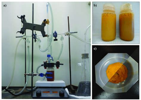 a) Experimental set-up for goethite synthesis showing fresh... | Download Scientific Diagram