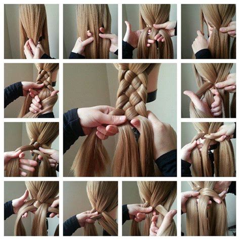 Comment faire une tresse à 4 mèches! | Comment faire des tresses, Tutoriel de coiffure, 4 tresses