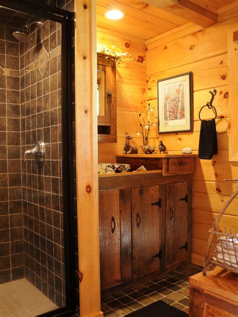 Log Home Bathroom Photos Ideas, Pictures, Remodel and Decor