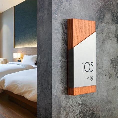 Apartment Door NumbersMaterials: wood 20mm/0.82'', satin stainless ...