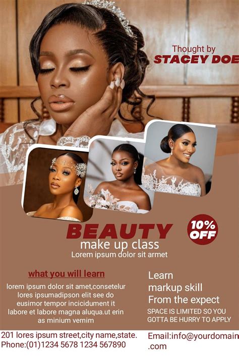 Beauty makeup flyer design | Business card design simple, Flyer and poster design, Photography flyer