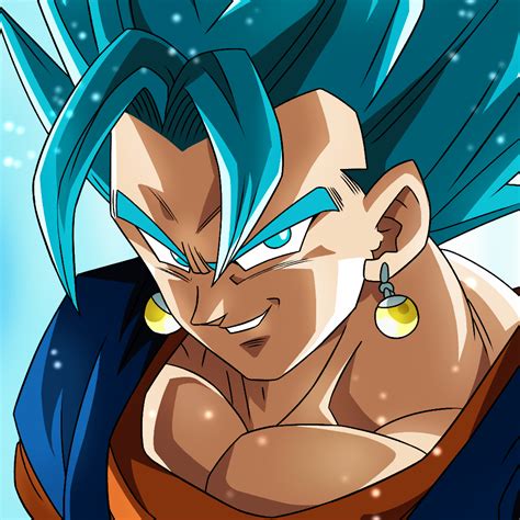 (1000x1000) Close-up Recreation of Super Saiyan God SS Vegito. Blue ...