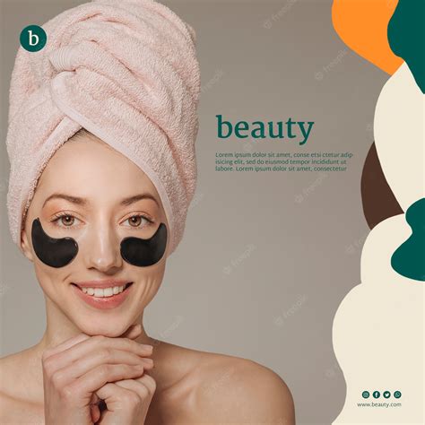 Free PSD | Beauty banner template with a woman