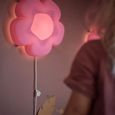 UPPLYST LED wall lamp, flower lilac - IKEA