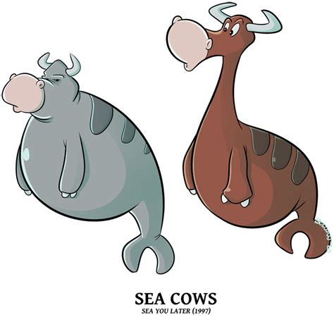 STM - Sea Cows by BoscoloAndrea on DeviantArt | Cartoon styles, Cartoon drawings, Sea cow