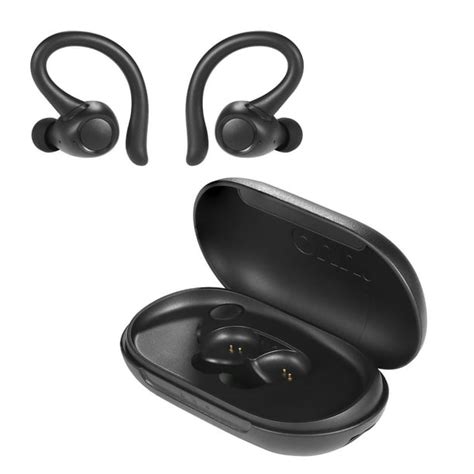 onn. Bluetooth True Wireless Earbuds with Earhook for Sport, Black ...