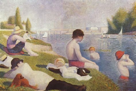 GEORGES SEURAT Bathers at Asnieres, 1883-84 - London, National gallery ...