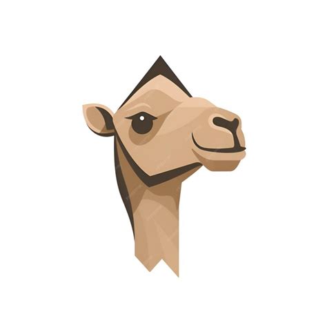 Premium AI Image | Camel head vector Illustration isolated on a white ...