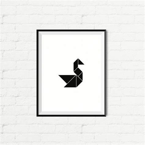 Printable Art Poster "Tangram Swan Bird" Cute Animal Print Digital Download1 | Printable posters ...