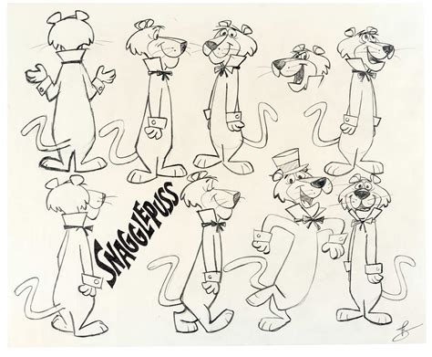 Snagglepuss Model Sheet Original Art (Hanna-Barbera, 1961) – anima